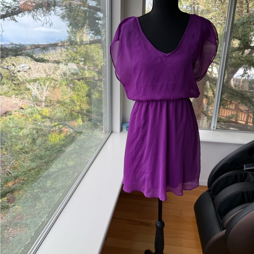 Express Elegant Purple Mini Dress, XS